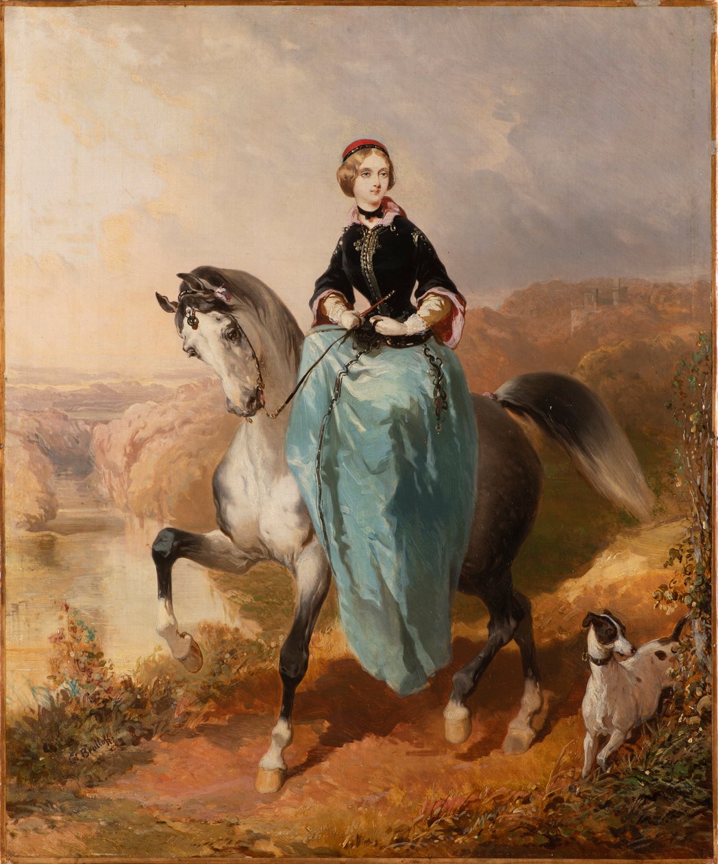 Rytter med hund, ca. 1850. af Karl Pavlovich Bryullov