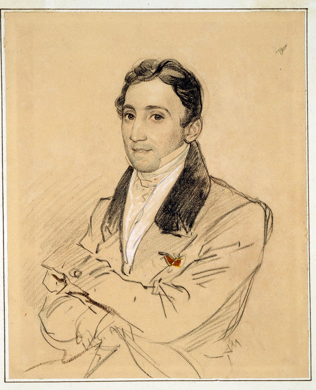 Portræt af Francesco Domenico Guerrazzi (1804-1873), italiensk forfatter - værk af Karl Pavlovich Briullov (Brioullov) (1799-1852) af Karl Pavlovich Bryullov