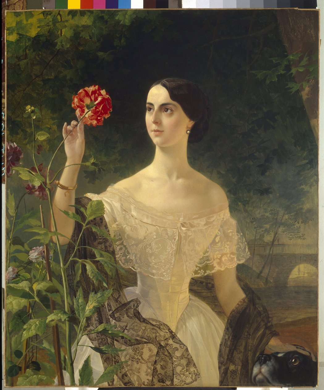 Portræt af grevinde Sophia Bobrinskaya, født Samoylova (1797-1866). Maleri af Karl Pavlovich Briullov (Bryullov) (1799-1866), olie på lærred af Karl Pavlovich Bryullov