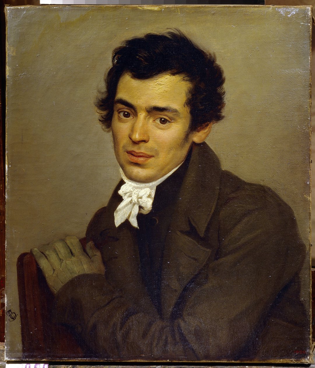 Portræt af arkitekten Konstantin Thon (Portræt af arkitekten Konstantin Thon) - Maleri af Karl Pavlovich Briullov (Brioullov) (1799-1852), olie på lærred af Karl Pavlovich Bryullov