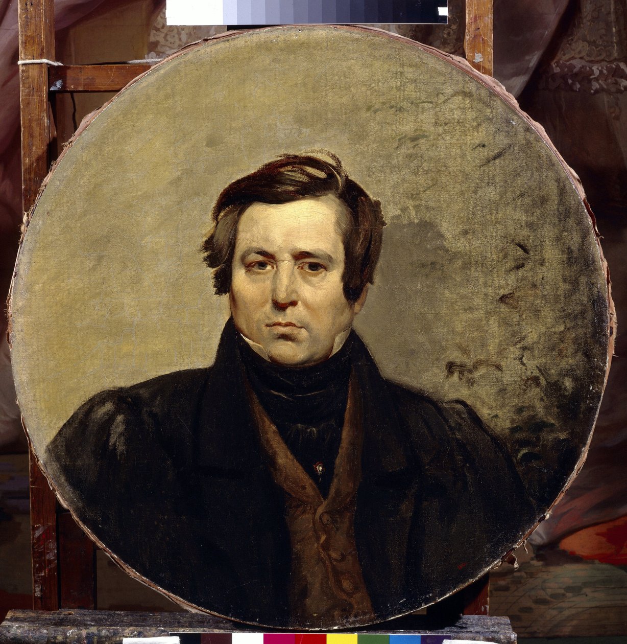 Portræt af forfatteren Vasily Ivanovich Orlov (1792-1860). Maleri af Karl Pavlovich Briullov (Bryullov) (1799-1852), olie på lærred af Karl Pavlovich Bryullov
