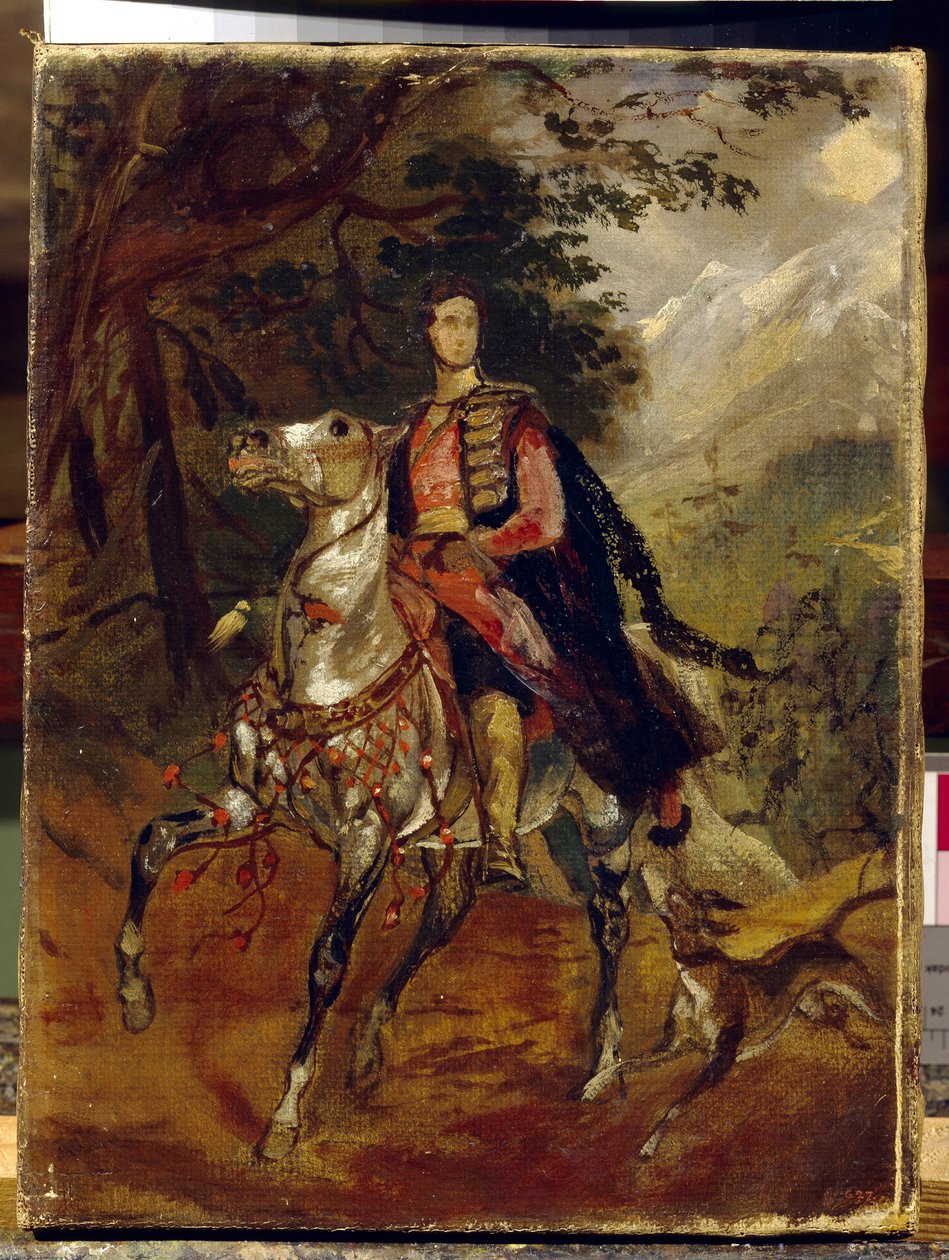 Portræt af grev Anatole Nikolaievich Demidov (Demidoff), første prins af San Donato (1812-1870). Maleri af Karl Pavlovich Briullov (Bryullov) (1799-1852), olie på lærred, ca. 1831. Russisk kunst af Karl Pavlovich Bryullov