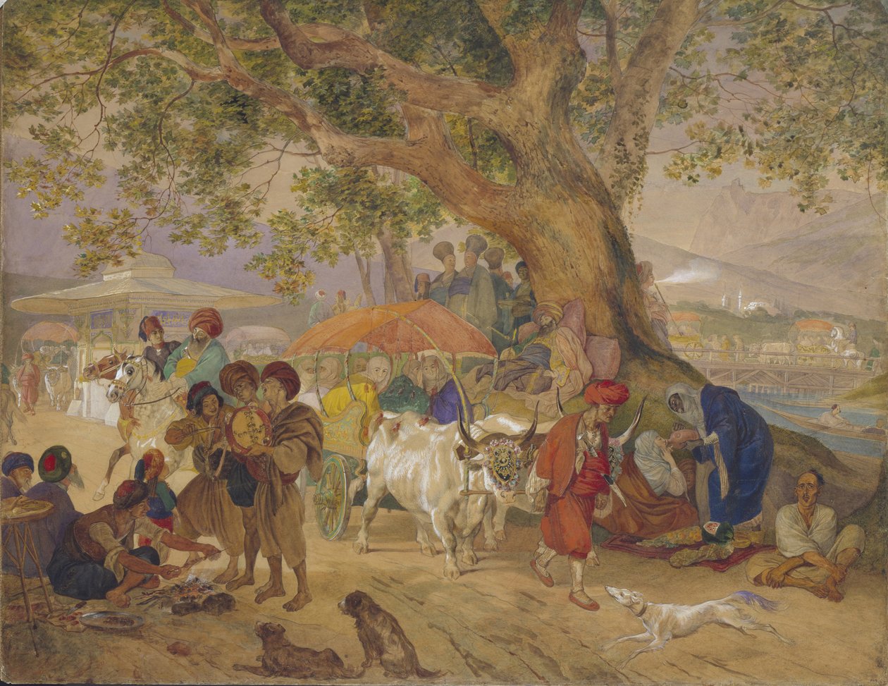 Sweet Water Springs nær Konstantinopel, 1849 af Karl Pavlovich Bryullov
