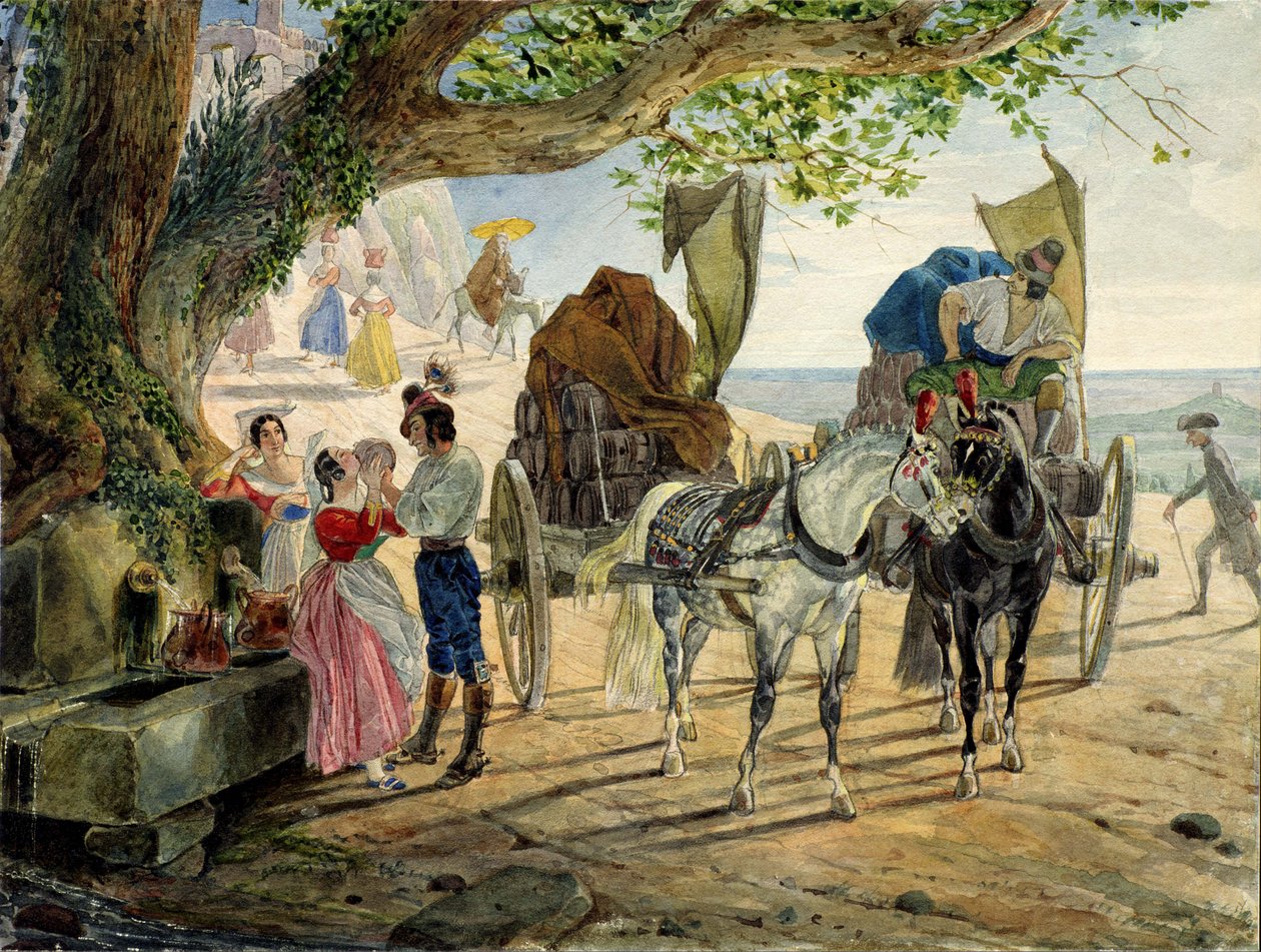 Fest i Albano, 1830-1833. af Karl Pavlovich Bryullov