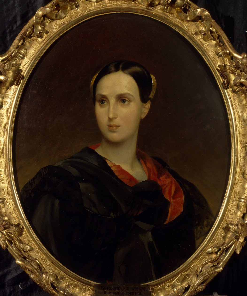 Portræt af grevinde Olga Pavlovna Fersen Stroganova 1808-1837, ca. 1837 af Karl Pavlovich Bryullov