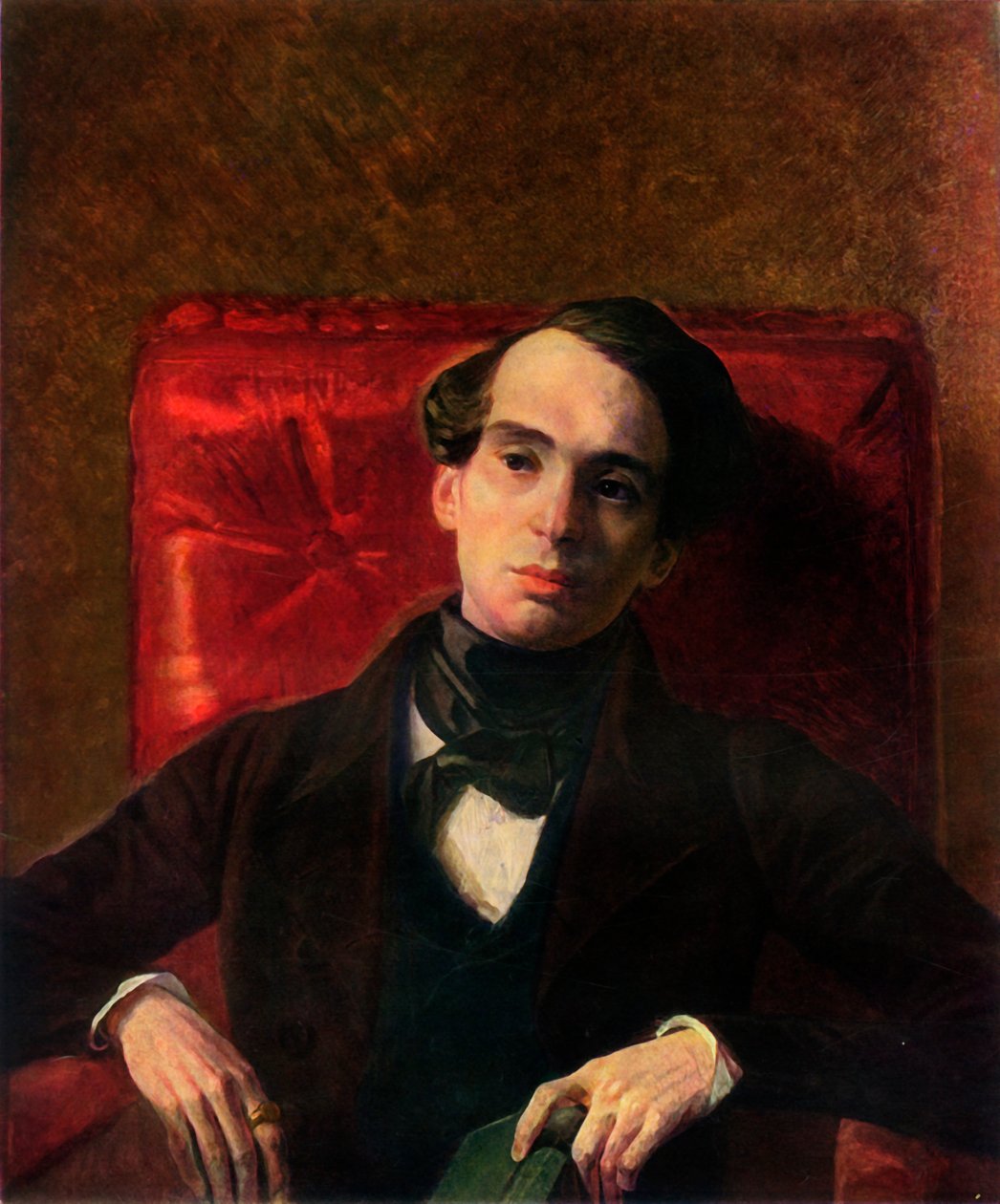 Portræt af forfatteren Alexandr Nikolayevich Strugovshchikov, 1840, 1965. af Karl Pavlovich Bryullov