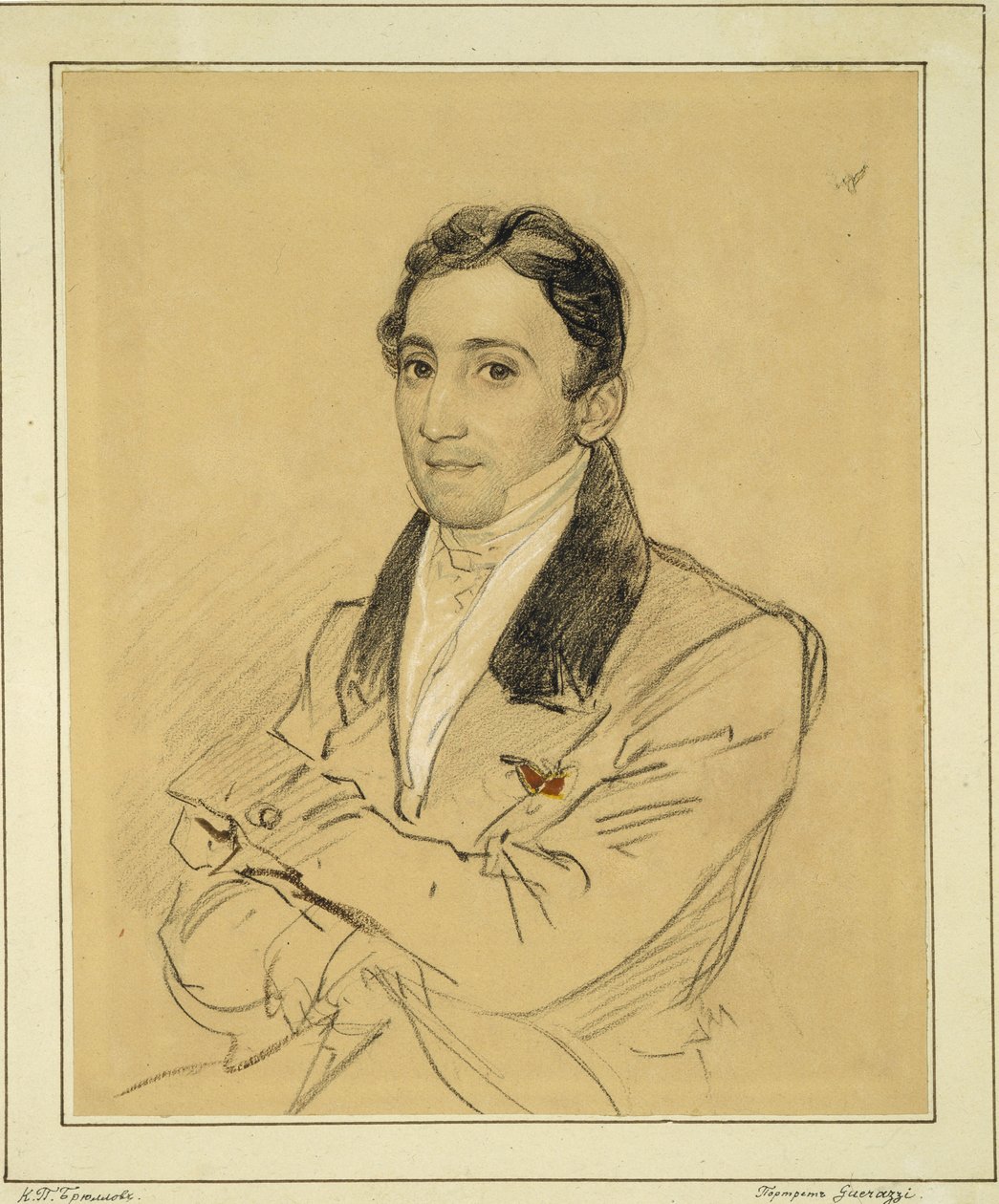 Portræt af forfatteren Francesco Domenico Guerrazzi 1804-1873, 1834 af Karl Pavlovich Bryullov
