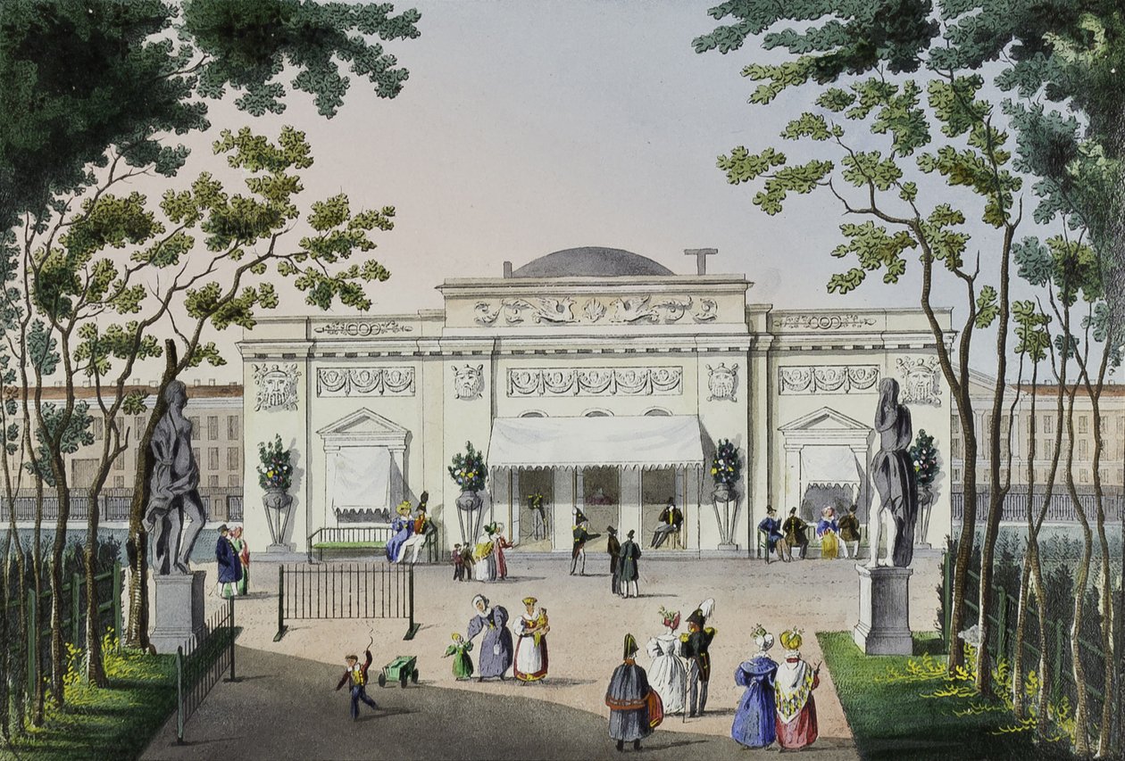Café i Sommerhaven i St. Petersborg, første halvdel af det 19. århundrede. af Karl Petrovich Beggrov
