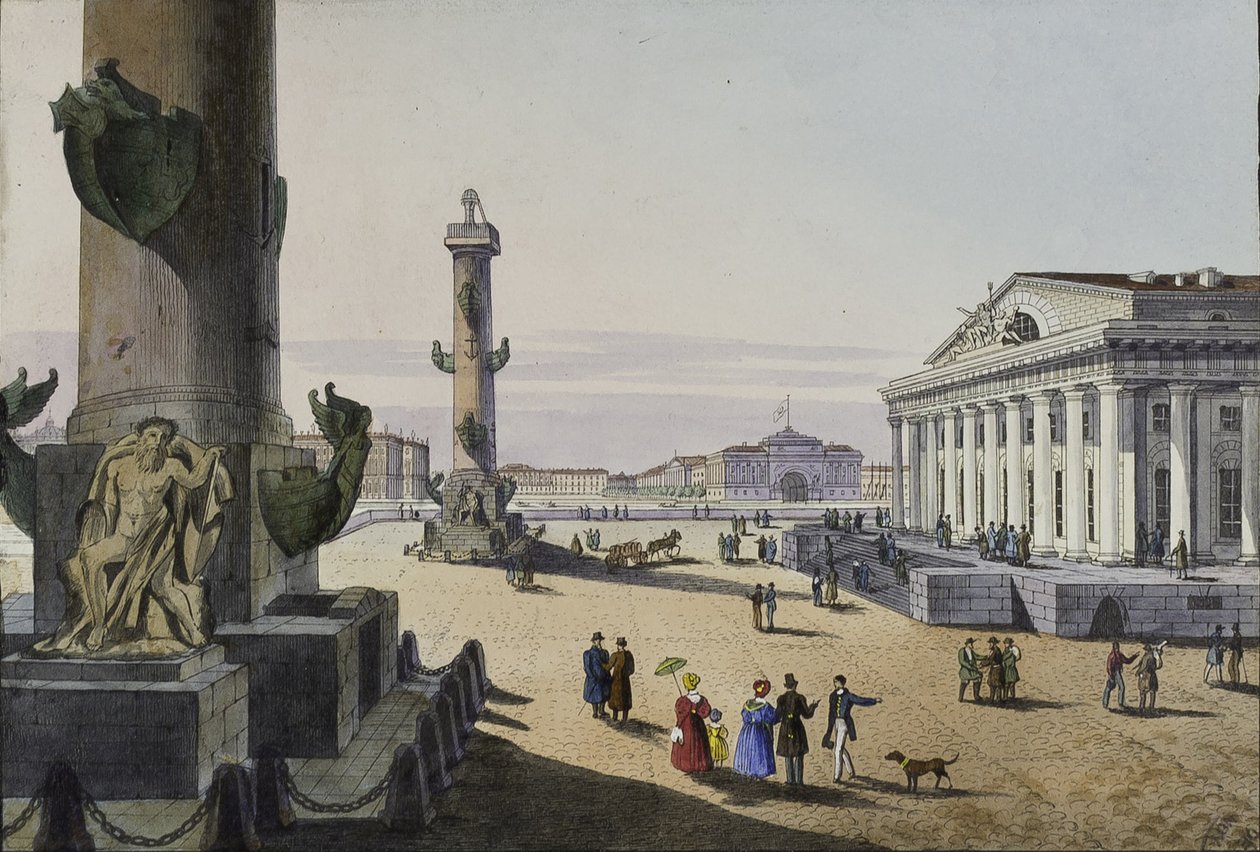 Børs og admiralitet i St. Petersborg, første halvdel af det 19. århundrede. af Karl Petrovich Beggrov