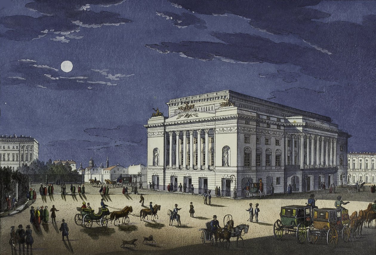 Alexandrinsky-teatret i Sankt Petersborg, første halvdel af det 19. århundrede. af Karl Petrovich Beggrov