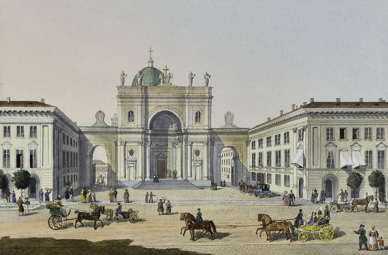 Den katolske kirke St. Catherine i Sankt Petersborg, første halvdel af det 19. århundrede. af Karl Petrovich Beggrov