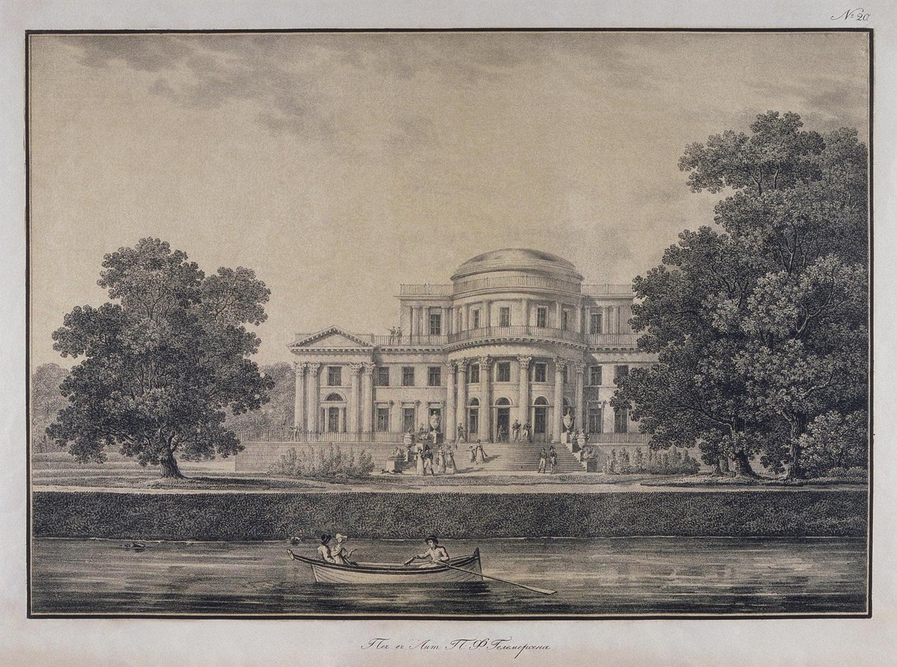 Yelagin-paladset i Sankt Petersborg, 1823 af Karl Petrovich Beggrov