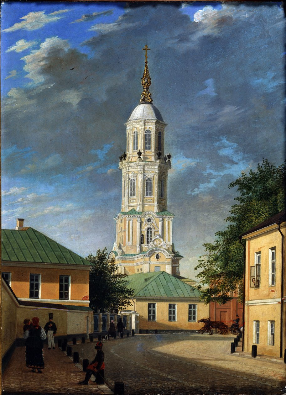 Krivokolenny Lane i Moskva, 1843 af Karl Petrovich Bodri