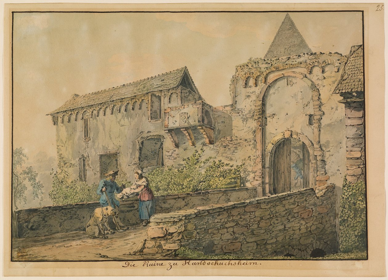 Ruin af Tiefburg i Handschuhsheim af Carl Philipp Fohr