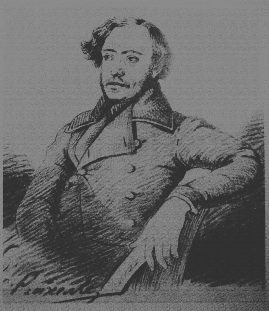 Nikolai Platonovich Ogarev 1813-1877, s. 1840 af Karl Reichel