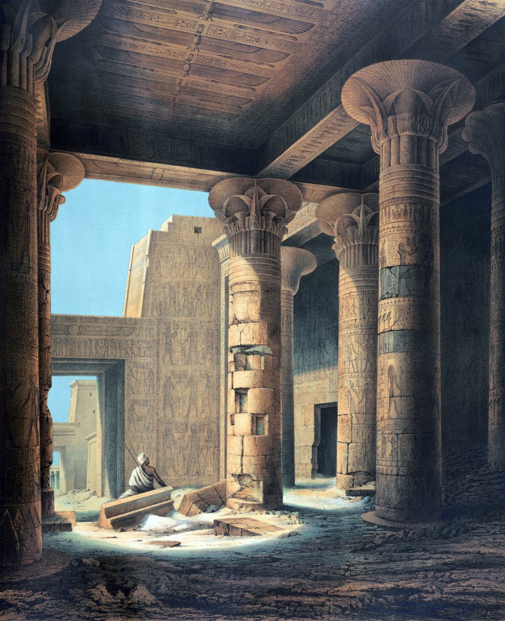 Det indre af templet i Philae