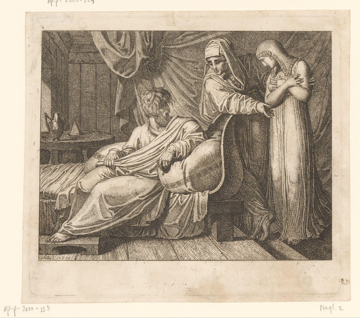 Sara præsenterer Hagar for Abraham Idéer (serietitel) af Karl Russ