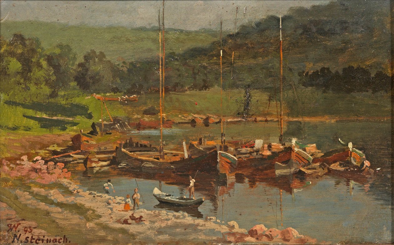 Karl Weysser - Skibe i Neckarsteinach, 1893 af Karl Weysser