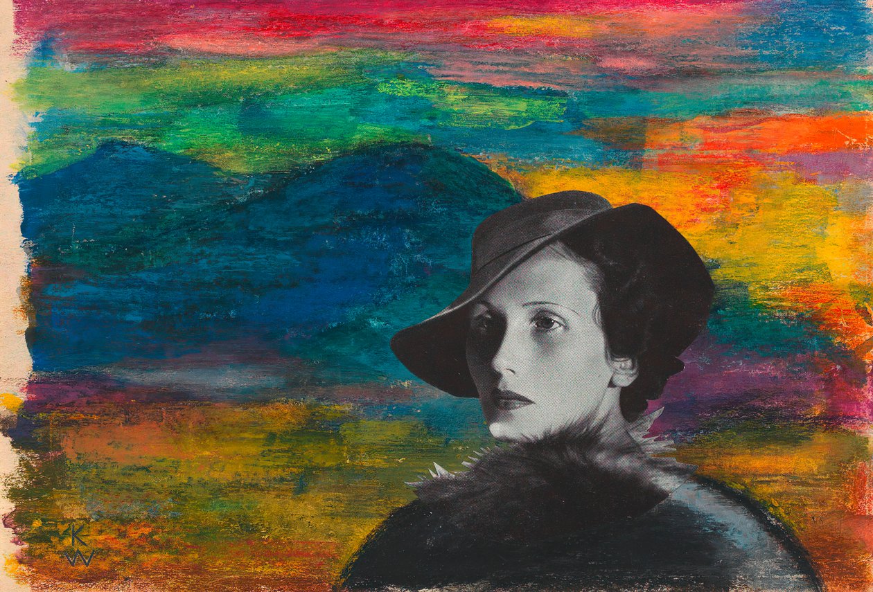 Uden titel, ca. 1939 (akvarel og collage på papir) af Karl Wiener