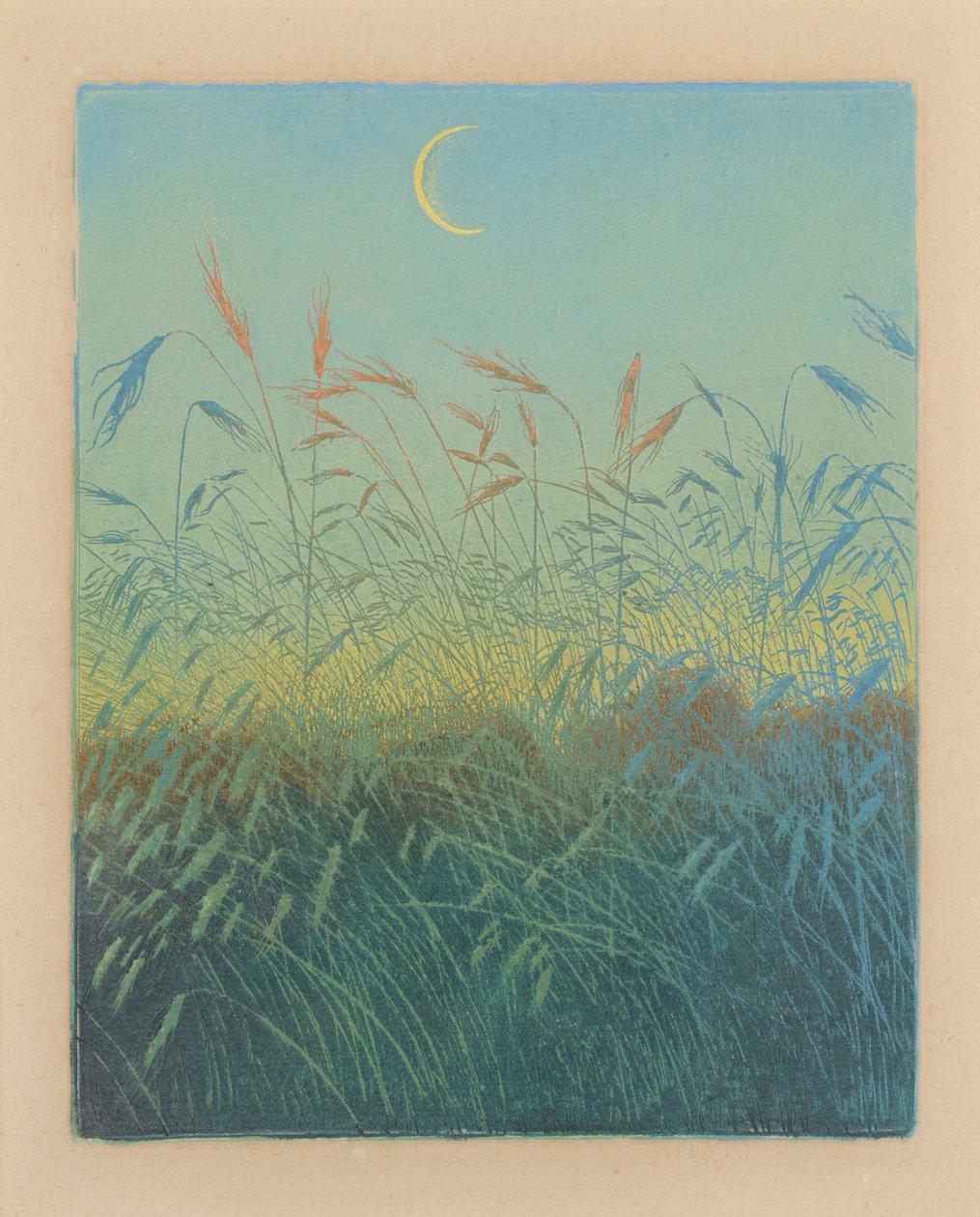 Moden kornmark: aften (Ahrendelf am Abend) af Karl Wilhelm Arthur Illies