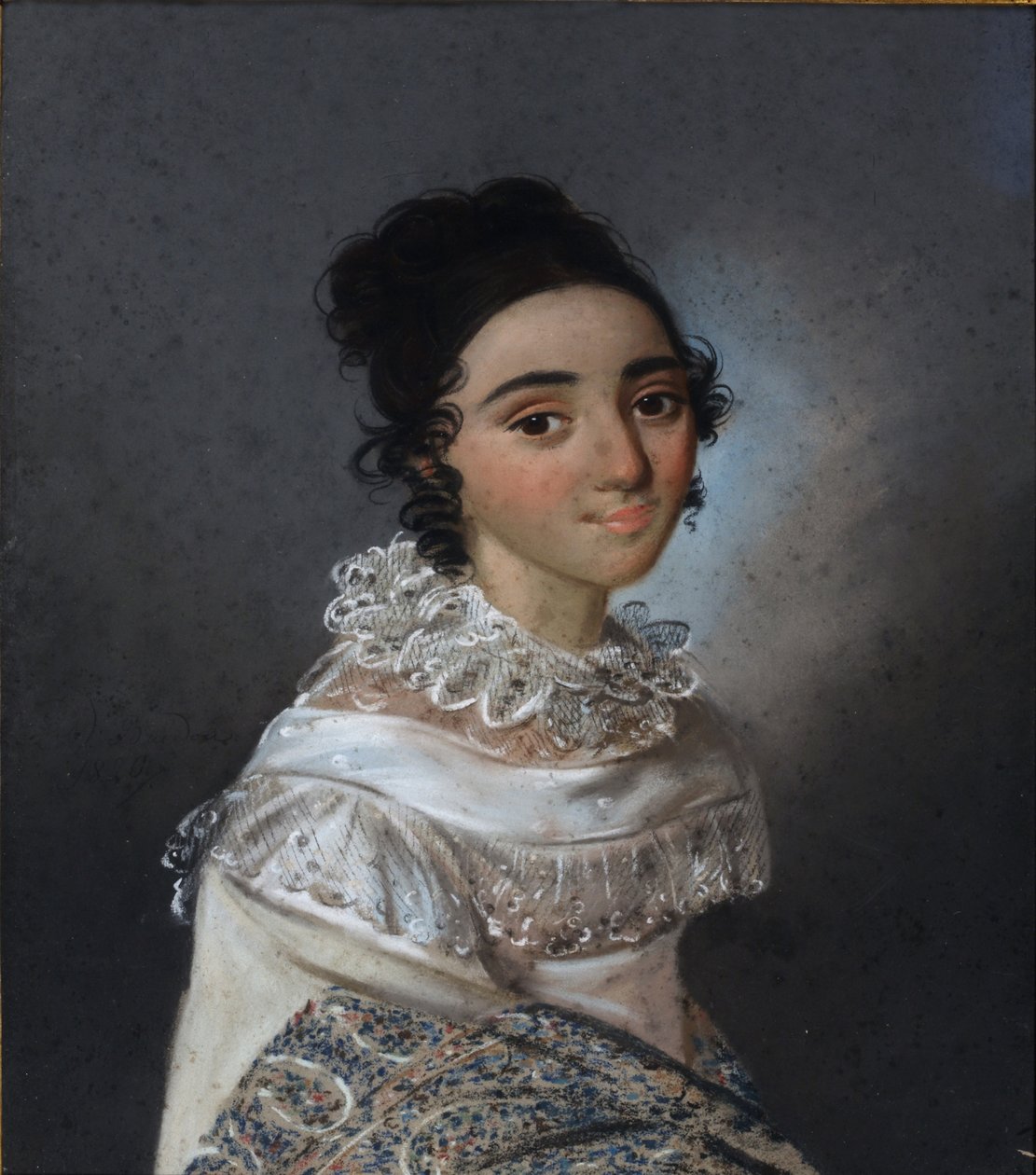 Portræt af Yekaterina Emmanuilovna Abamelik-Lazareva 1806-1880, født Manuk-Bey, 1820 af Karl Wilhelm Bardou