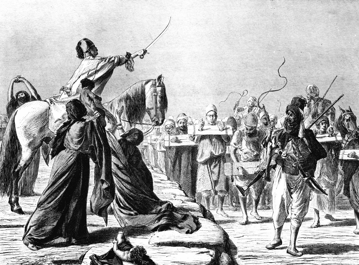 Scene for rekruttering under Mohammed-Ali, 1881 af Karl Wilhelm Gentz