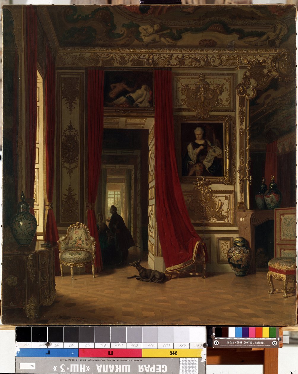 Interiør. Maleri af Karl Zimmermann (1796-1820). Olie på lærred, 83 x 77 cm. 1800-tallets tysk kunst. Statens M.K. Ciurlionis kunstmuseum, Kaunas (Litauen). af Karl Zimmermann