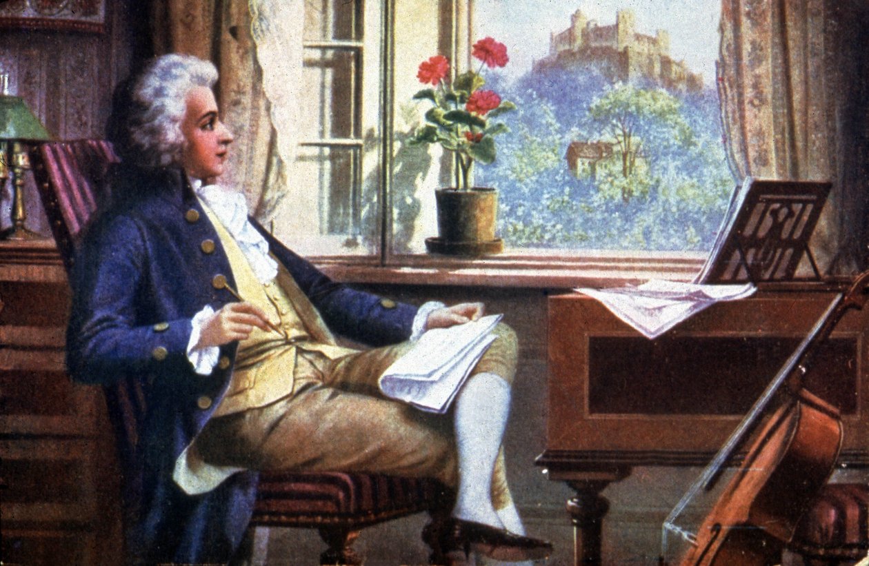 Mozart i Salzburg af Karl or Carl the Younger Schweninger