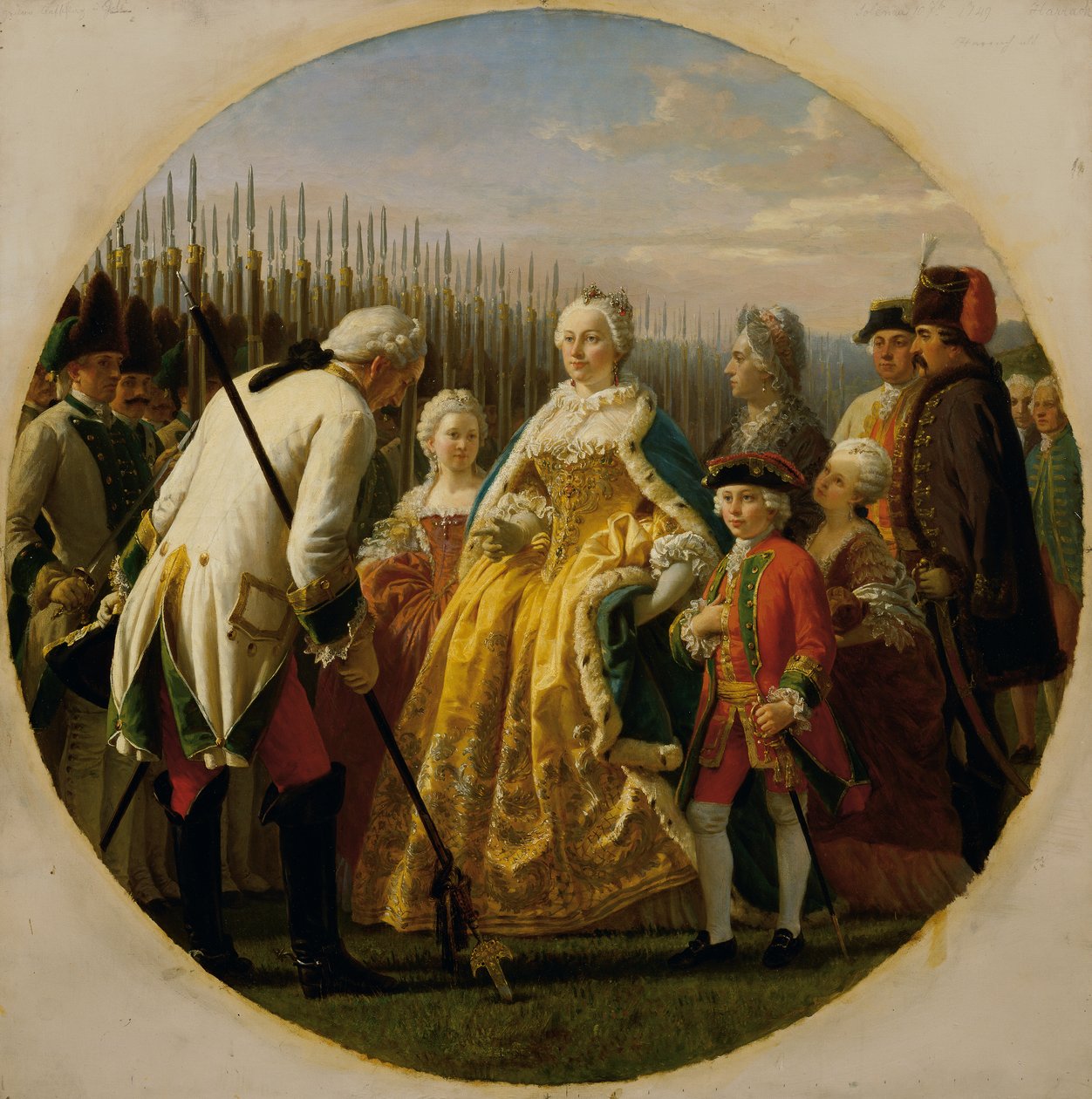 Udkastet i Solenau i 1749 af Karl von Blaas