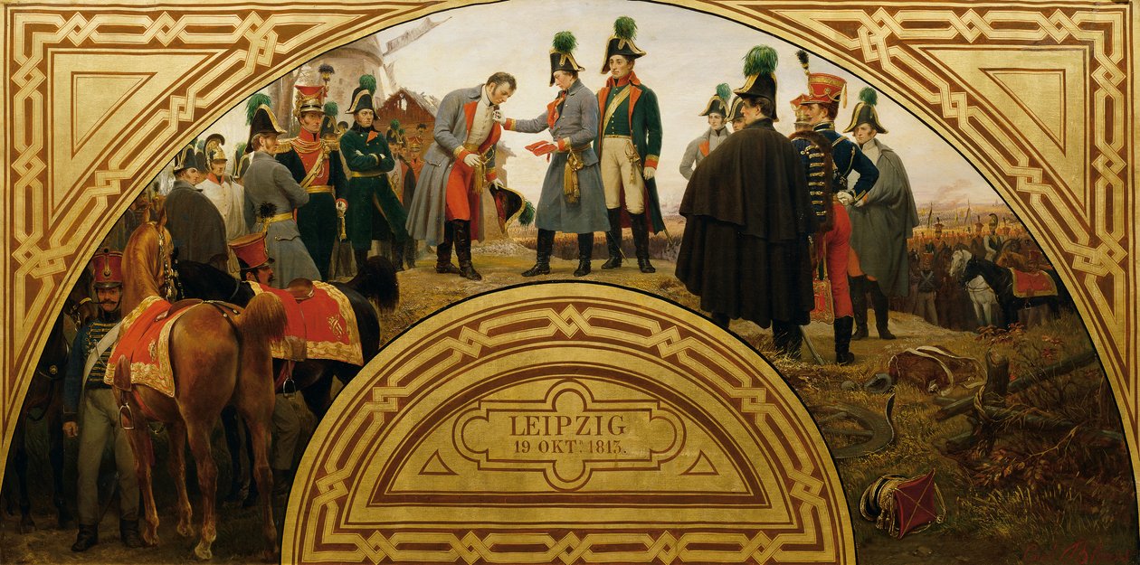 Slaget ved Leipzig 1813 af Karl von Blaas
