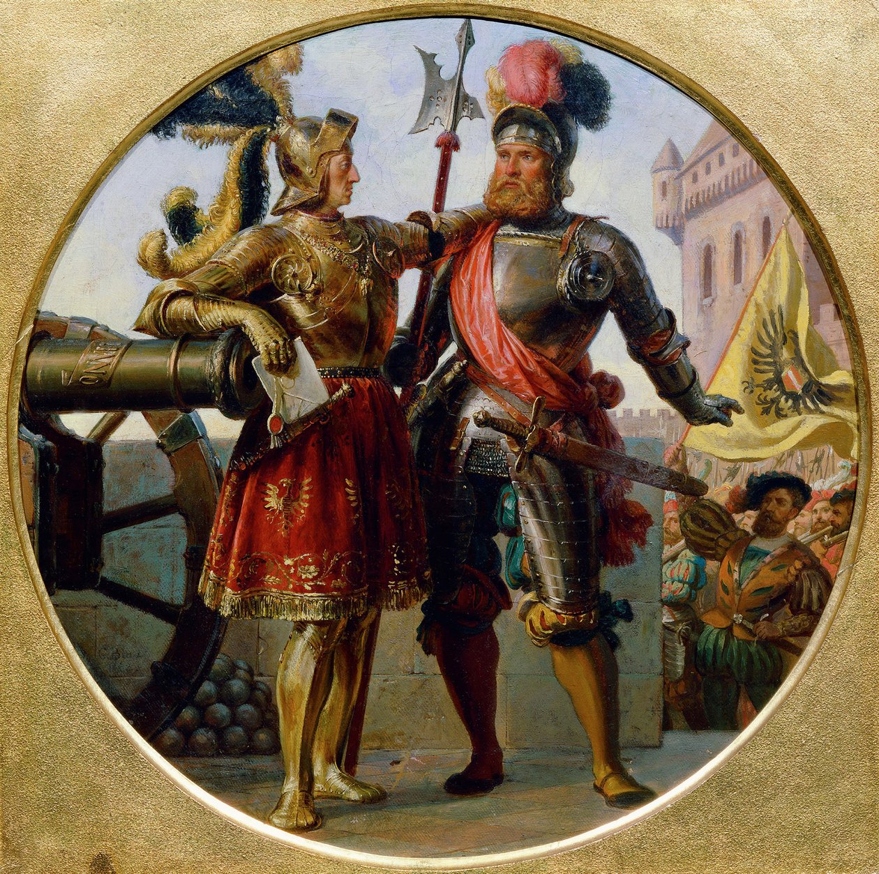 Kejser Maximilian I og Georg von Frunsberg, 1868 af Karl von Blaas