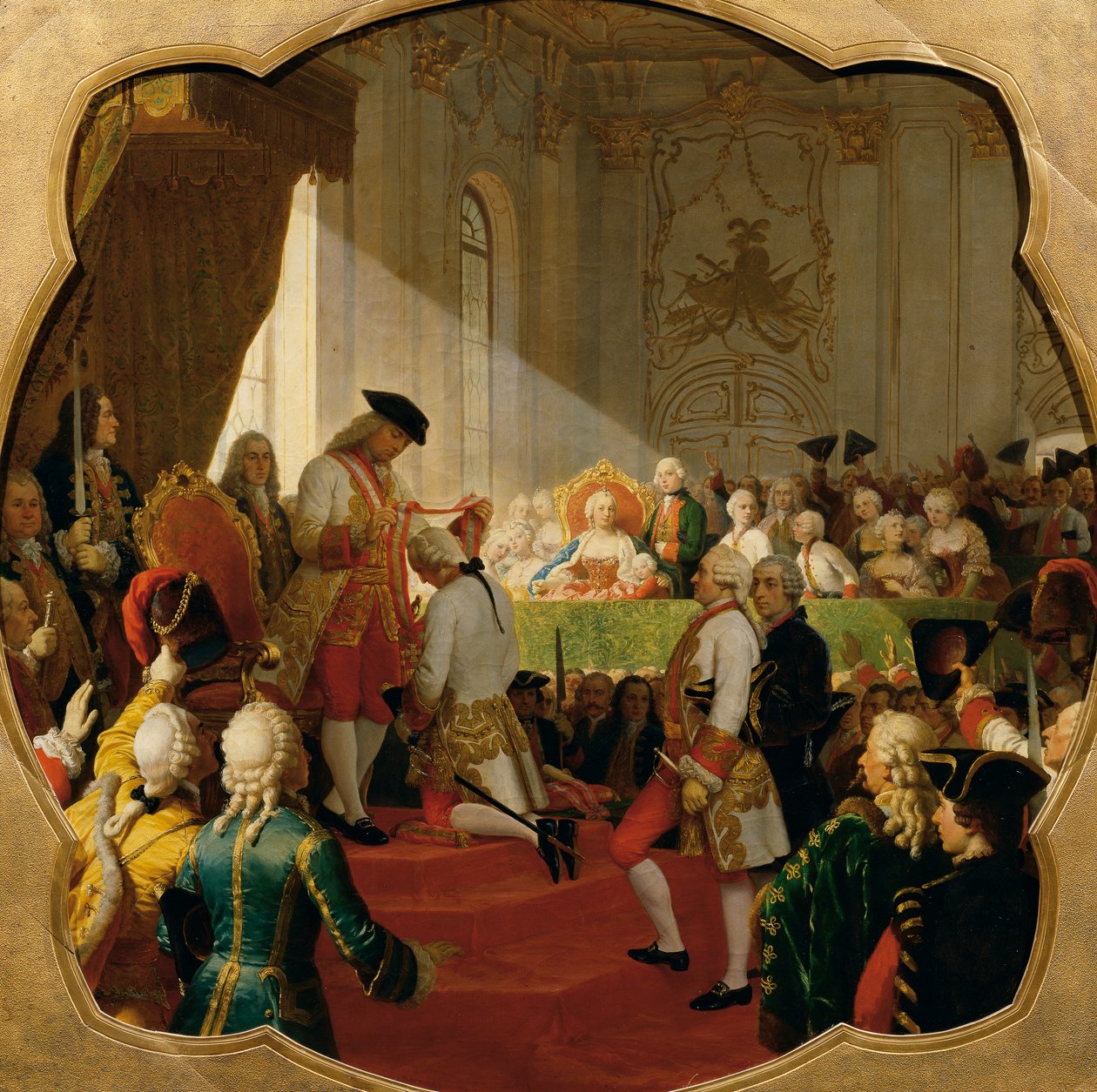 Første forfremmelse til den militære Maria Theresa-orden i 1758 af Karl von Blaas