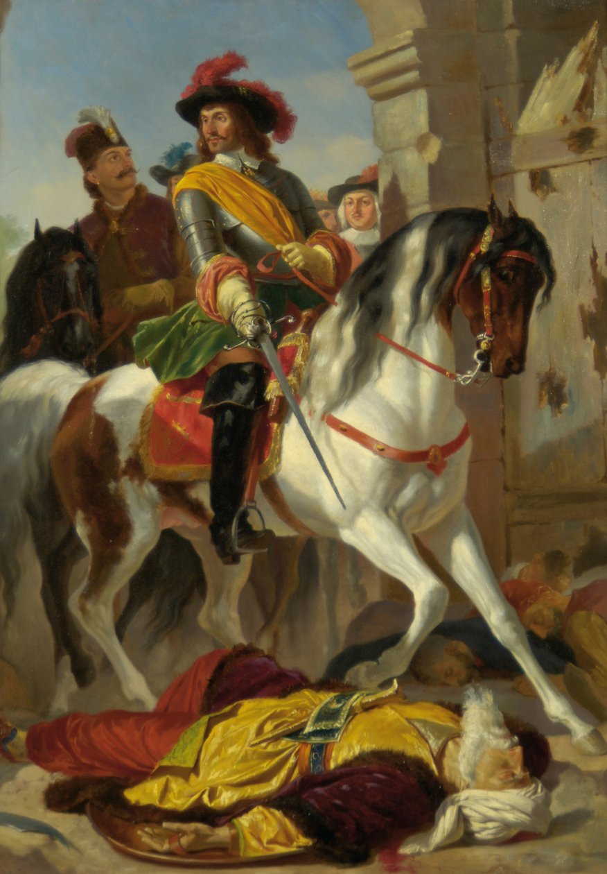Genfangelsen af Buda, 1686, ca 1865. af Karl von Blaas