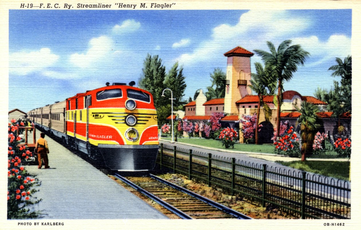 FEC Railway Streamliner Train Henry M Flagler, Florida, 1940 af Karlberg