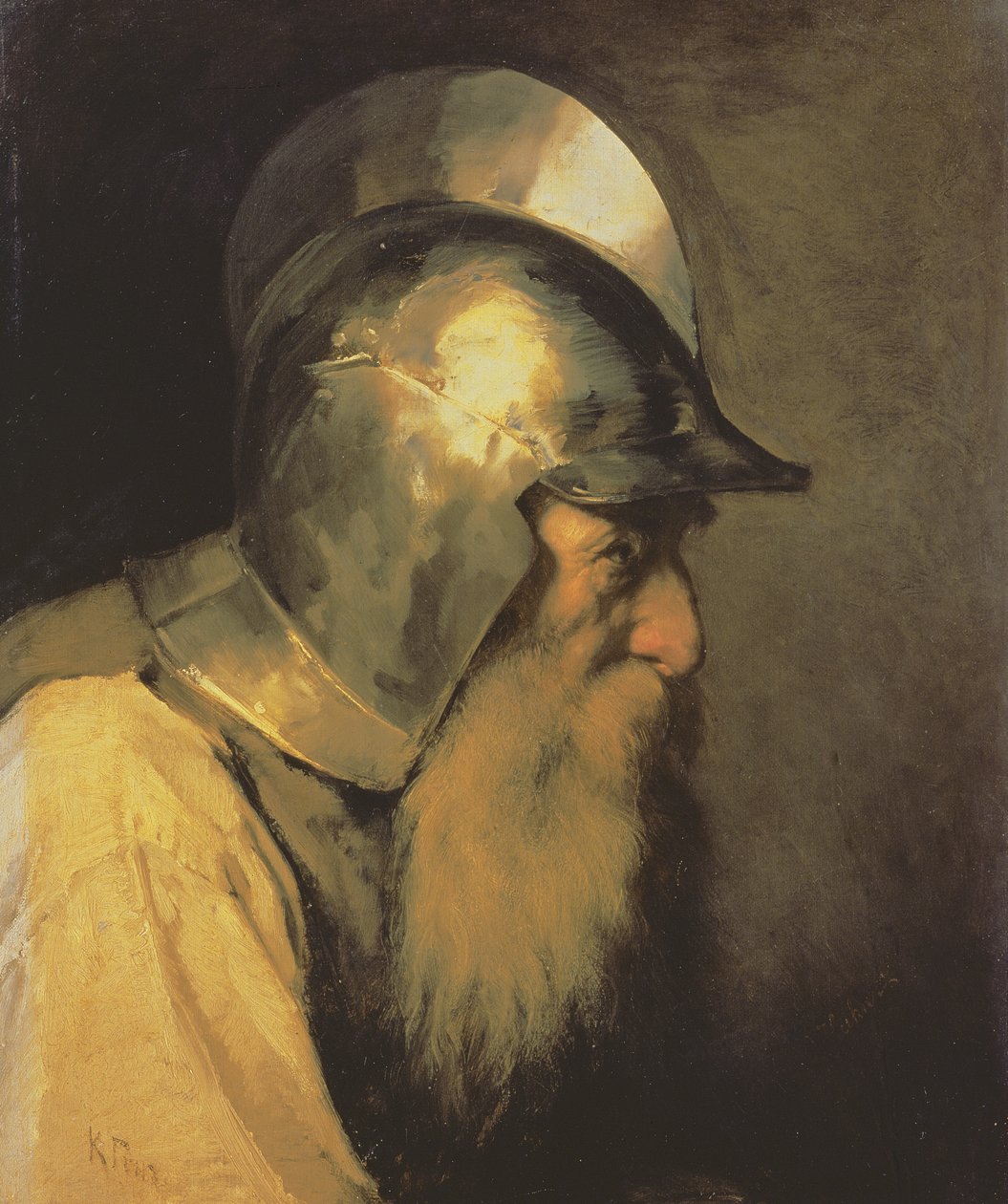 En gammel kriger fra huguenotternes tid, 1870 af Karlis Fridikh Huns