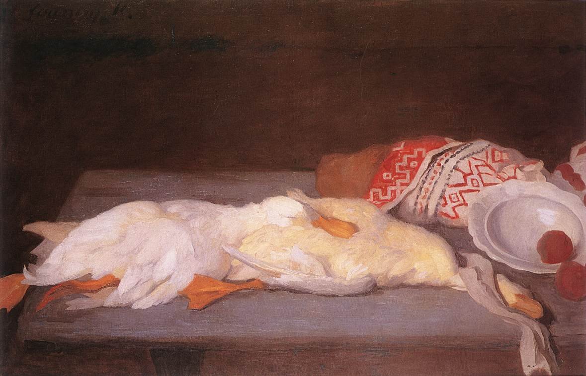 Stilleben med And af Károly Ferenczy