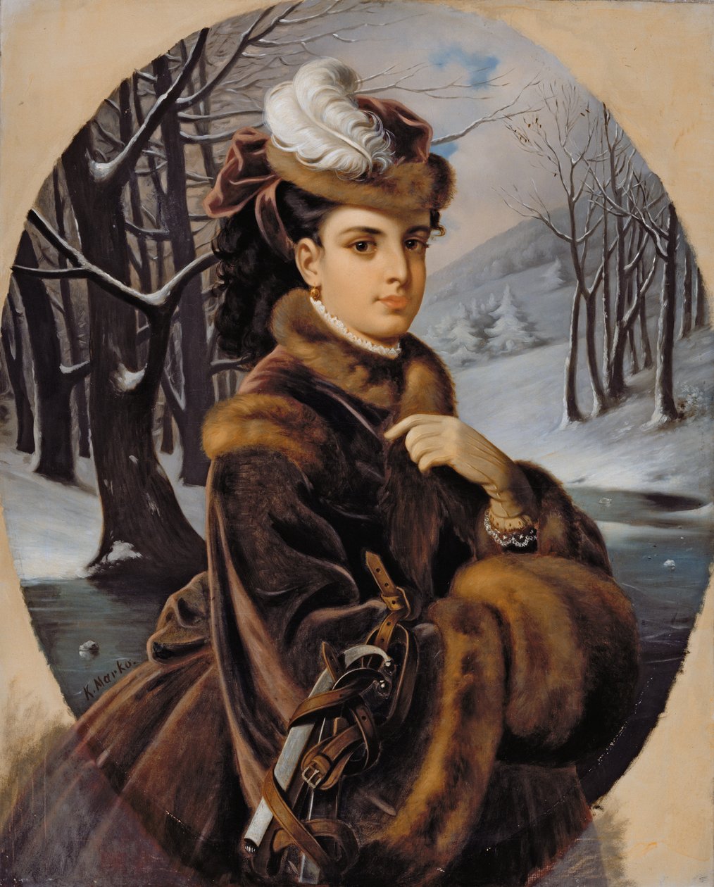Adelina Patti (1843-1919) (olie på lærred) af Karoly II Marko