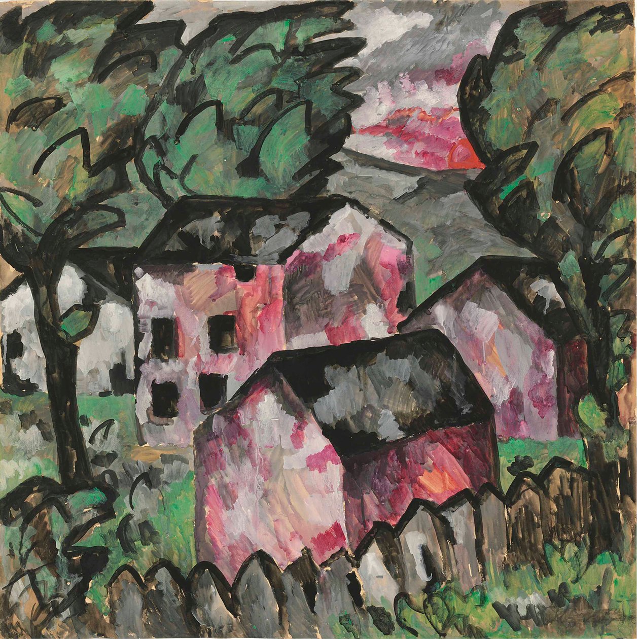 Landskab, 1911. af Kazimir Severinovich Malevich