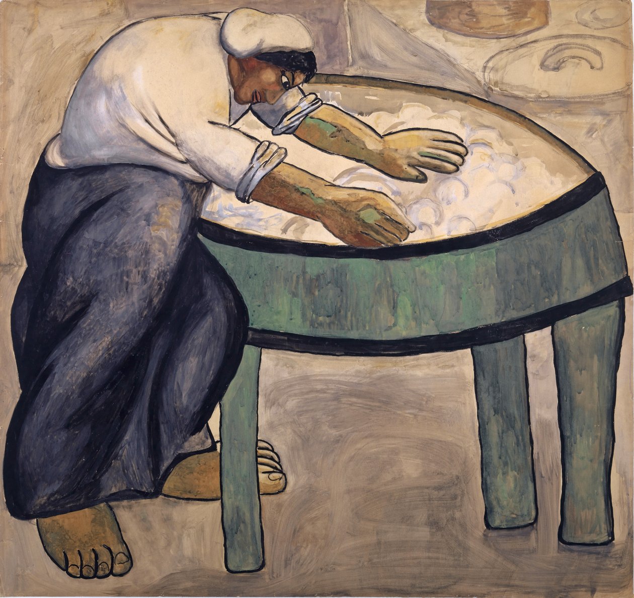 Vaskekonen, 1911. af Kazimir Severinovich Malevich