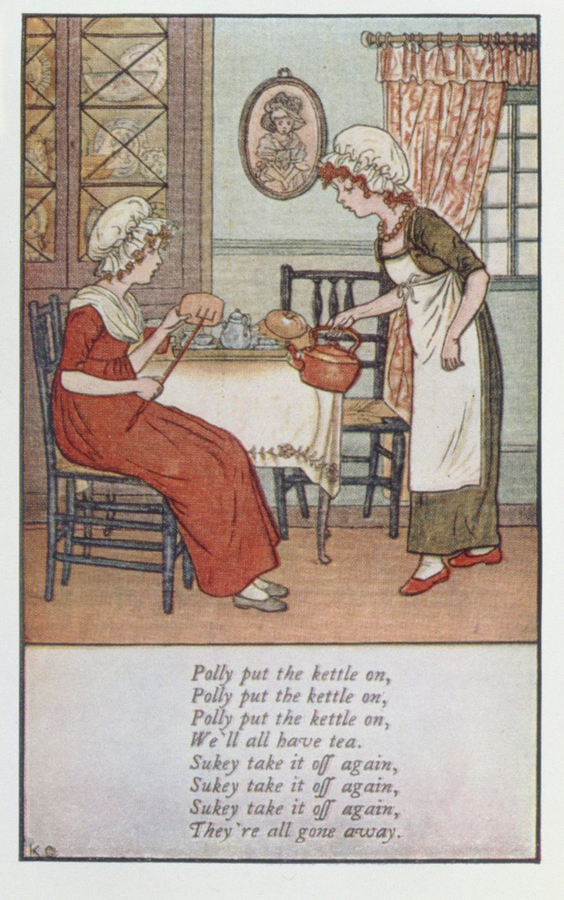 Polly satte kedlen på af Kate Greenaway