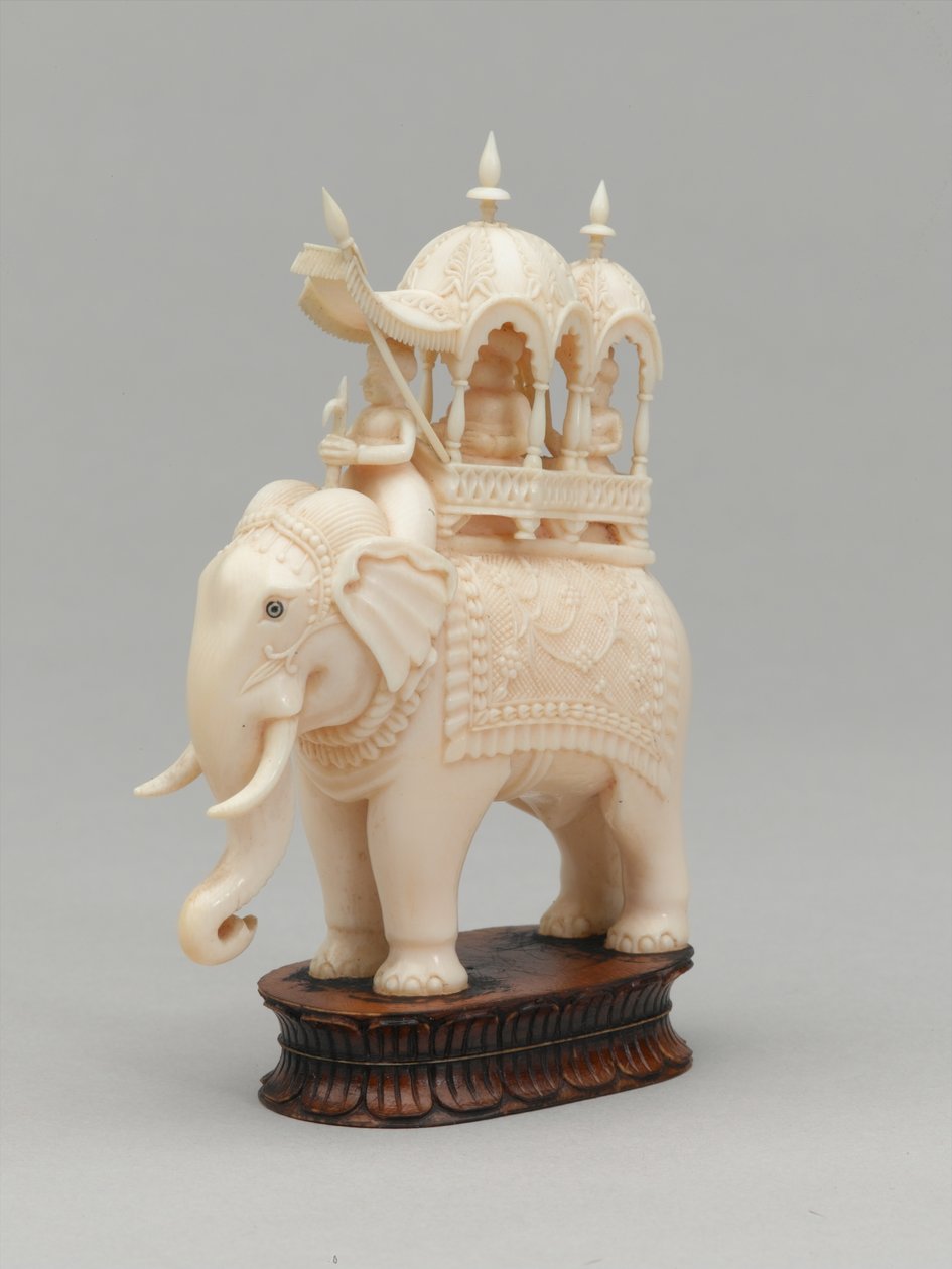 Sort konge, skakbrik, Indien, 1820 ca af Kate Elizabeth Bunce