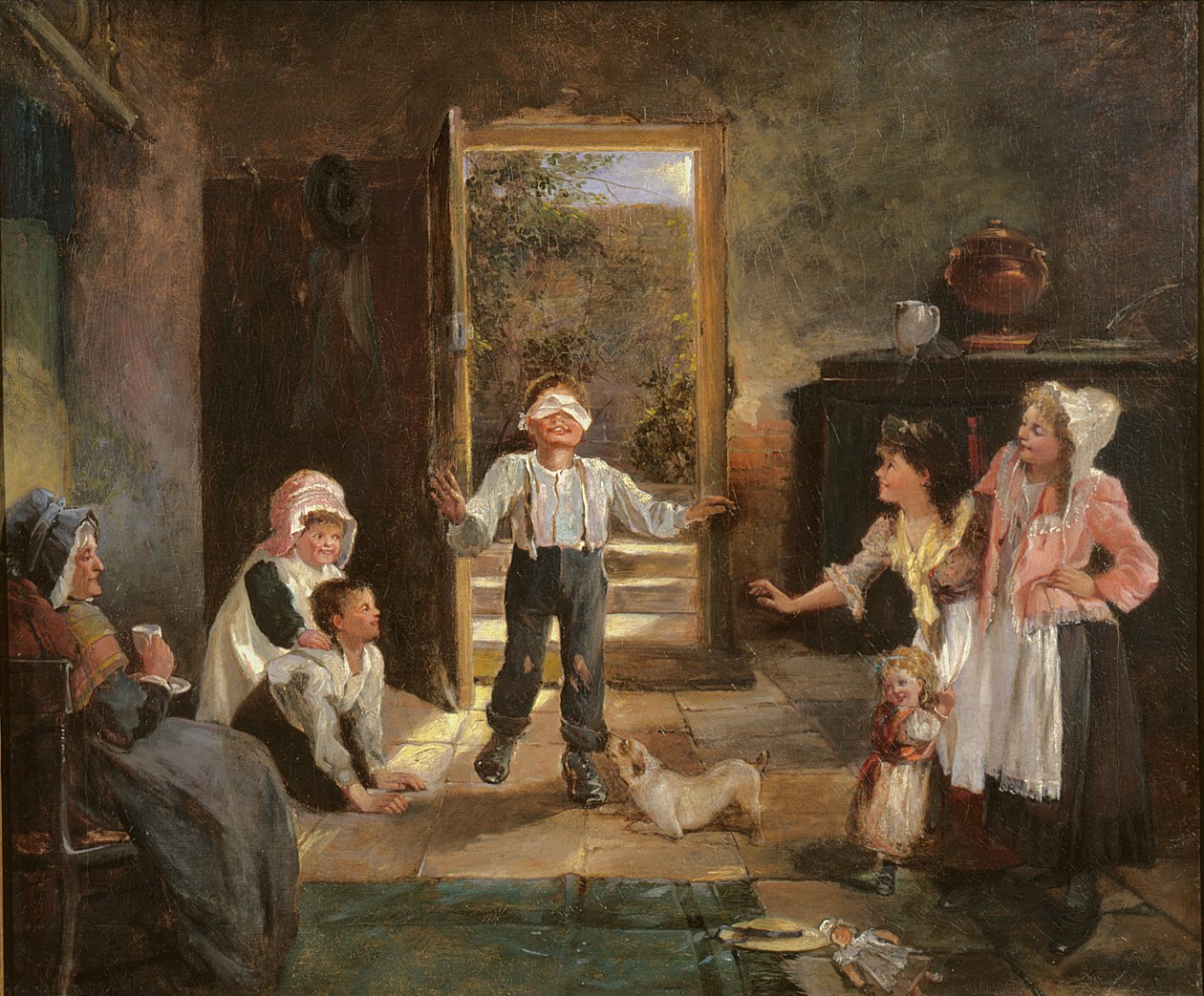 Børn leger Blind Mans Buff af Kate Gray