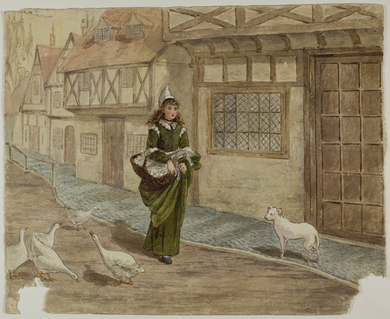 Pige med æg og gæs af Kate Greenaway