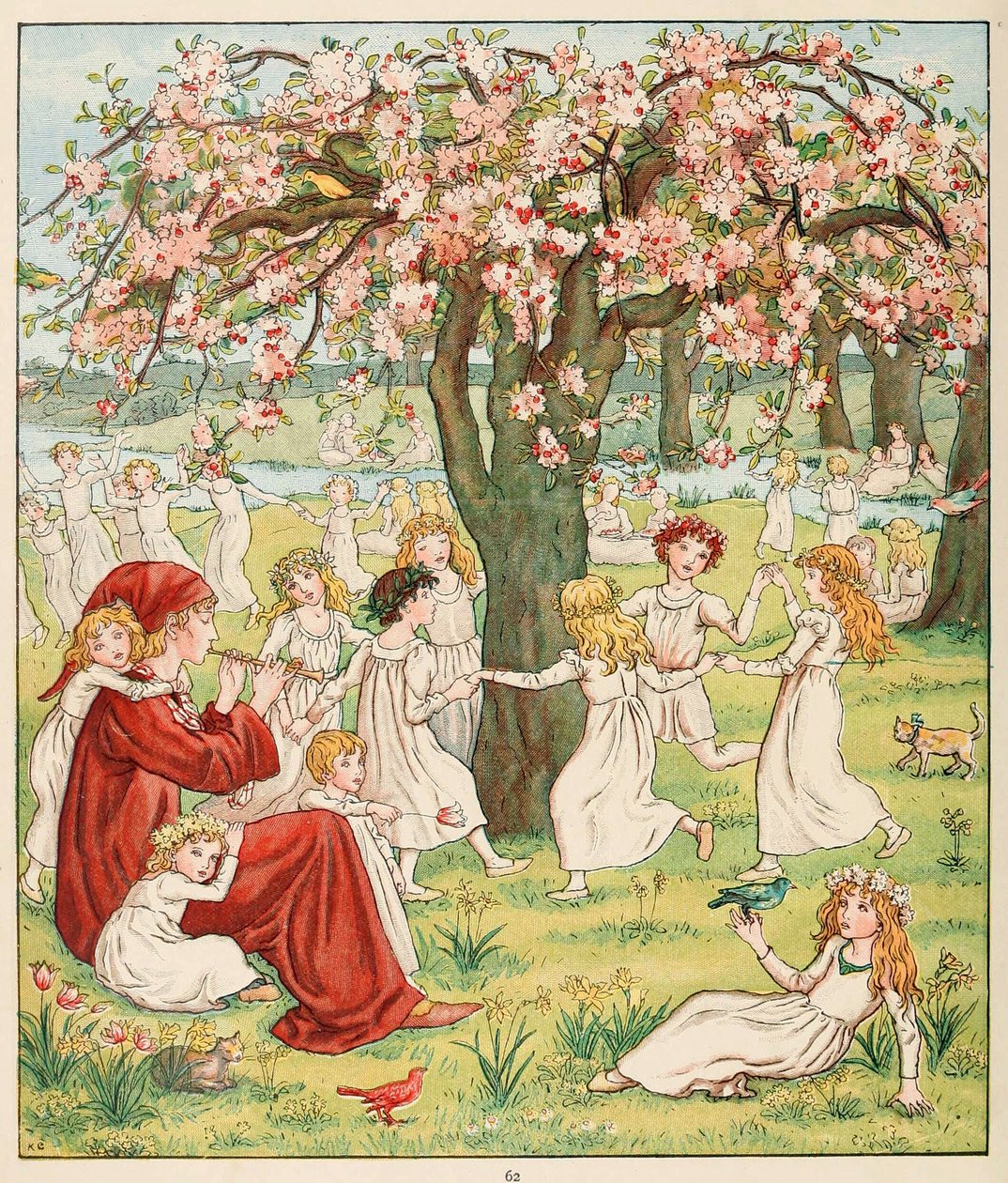 Hvordan deres børn blev stjålet væk, fra The Pied Piper of Hamelin, pub. 1888. af Kate Greenaway