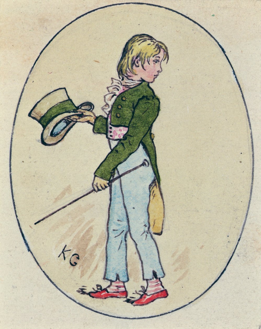 Illustration til St. Valentinsdag, 1914 (wc på papir) af Kate Greenaway