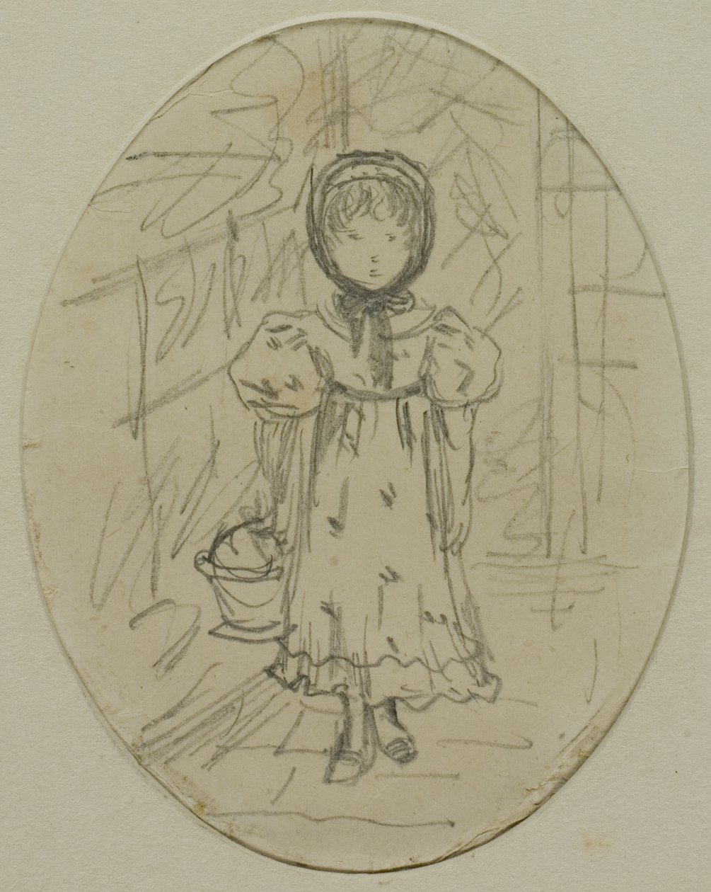 Lille pige i en have af Kate Greenaway