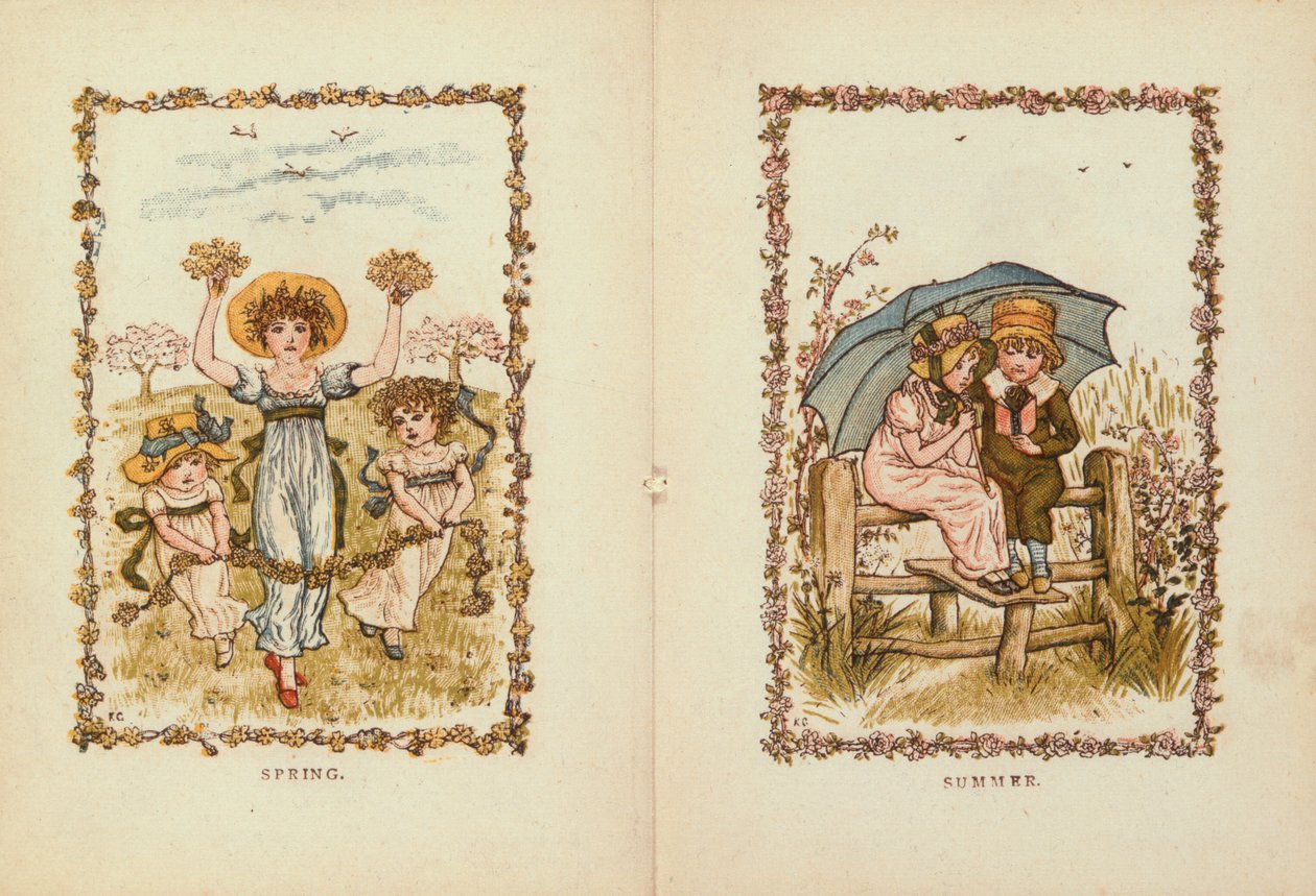 Forår og sommer, 1800-tallet af Kate Greenaway