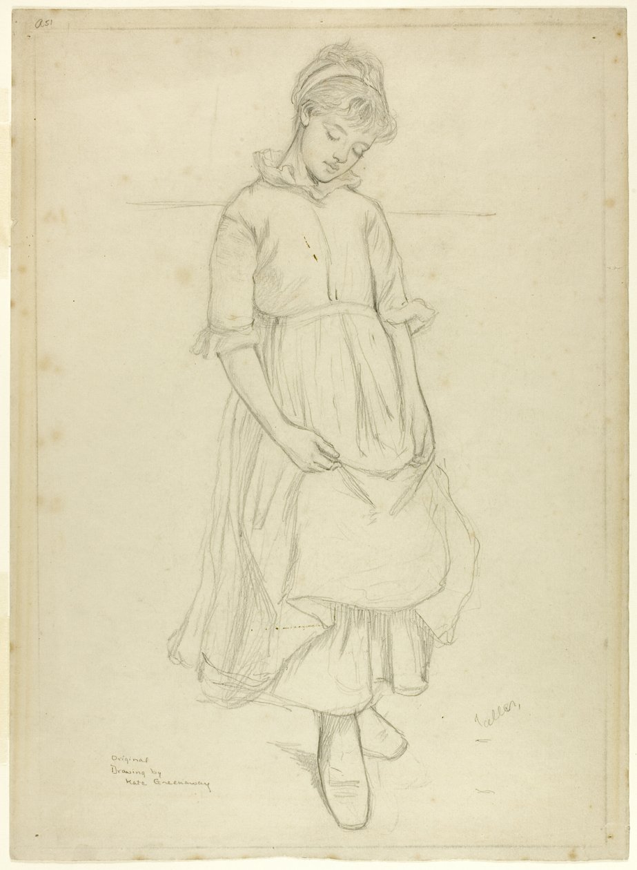 Stående pige af Kate Greenaway