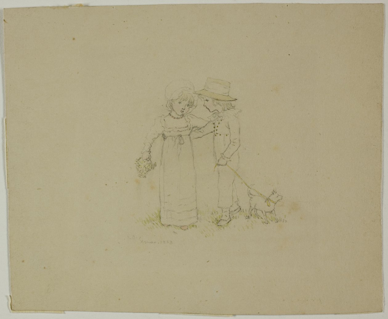 To børn med hund af Kate Greenaway