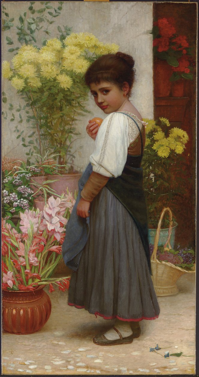 Blomsterhandleren (olie på lærred) af Kate Perugini